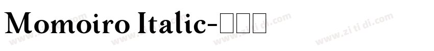Momoiro Italic字体转换